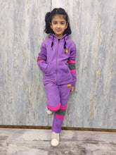 Cozy Lilac Fleece Girls Tracksuit